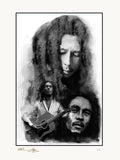 Bob Marley-Inspiriting. Lithograph